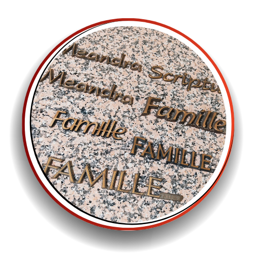 Gravure Famille pour pierre tombale